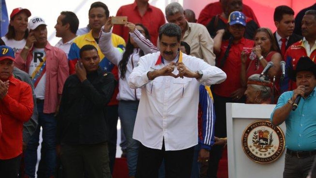 El presidente de Venezuela, Nicolás Maduro, participa en un acto de gobierno en Caracas.