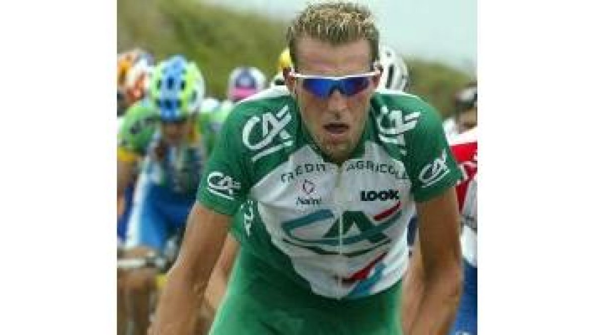 Andrei Kivilev, en una foto de archivo, cuando militaba en el equipo francés Credit Agricole