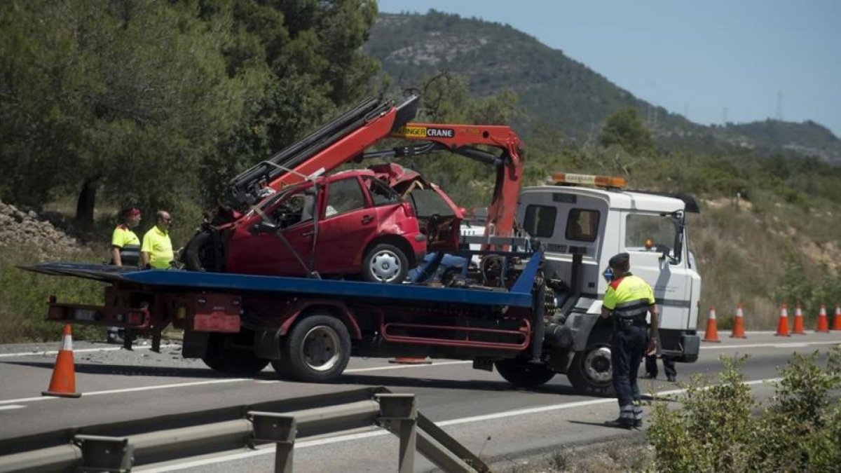 Accidente mortal en la N-340  a la altura de Alcanar.