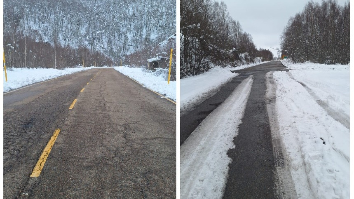 Diferencias entre el estado de la parte asturiana y el tramo que pertenece a León. DL