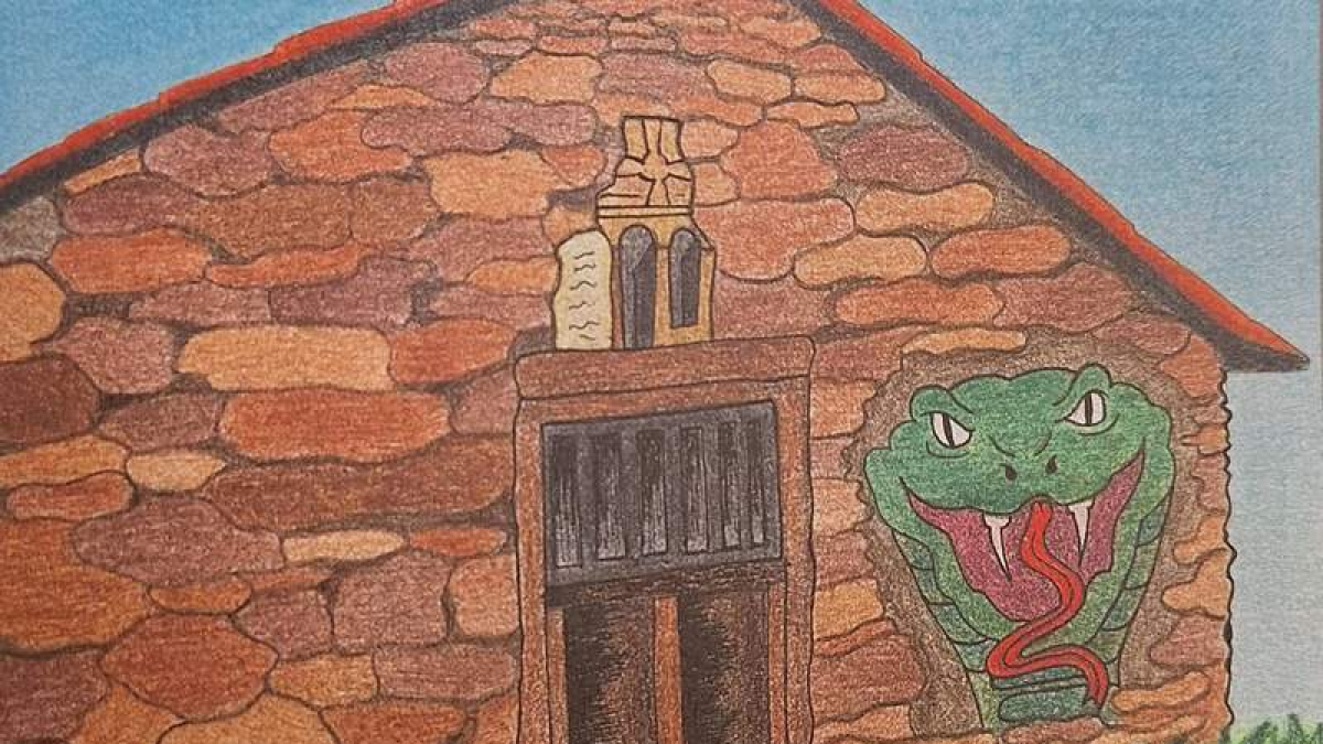 Ilustración de La sierpe de La Rupiana, de la que se cuenta su historia en ‘Misterios y leyendas de León para niños’. DL