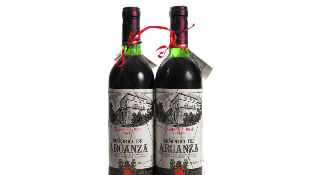 Botellas históricas de Palacio de Arganza en la mayor subasta de vinos
