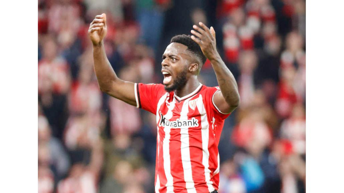 Iñaki Williams, que salió en la segunda parte, volvió a ser decisivo para el Athletic al anotar el 3-2 en la prórroga frente al Barça. LUIS TEJIDO