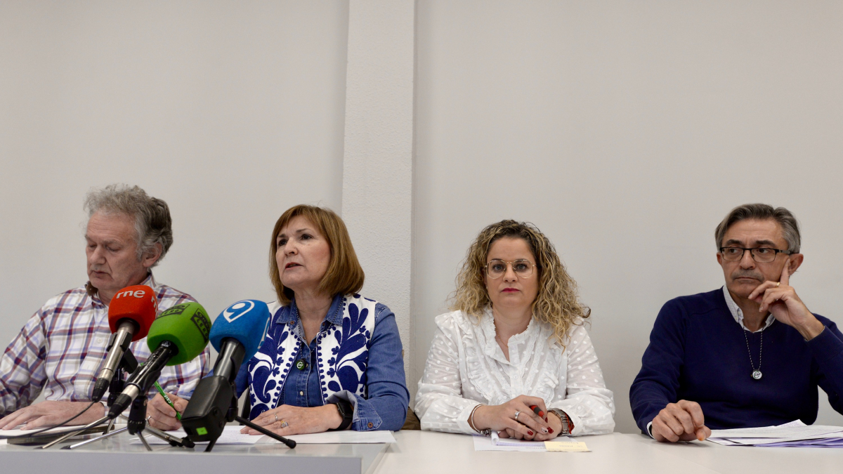 Un momento de la rueda de prensa de Educación.