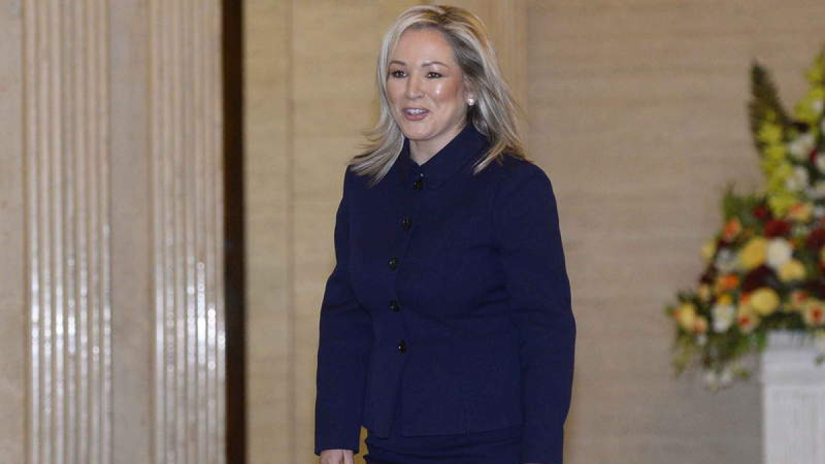 Michelle O’Neill se convierte en la ministra principal de Irlanda del Norte.  MARK MARLOW