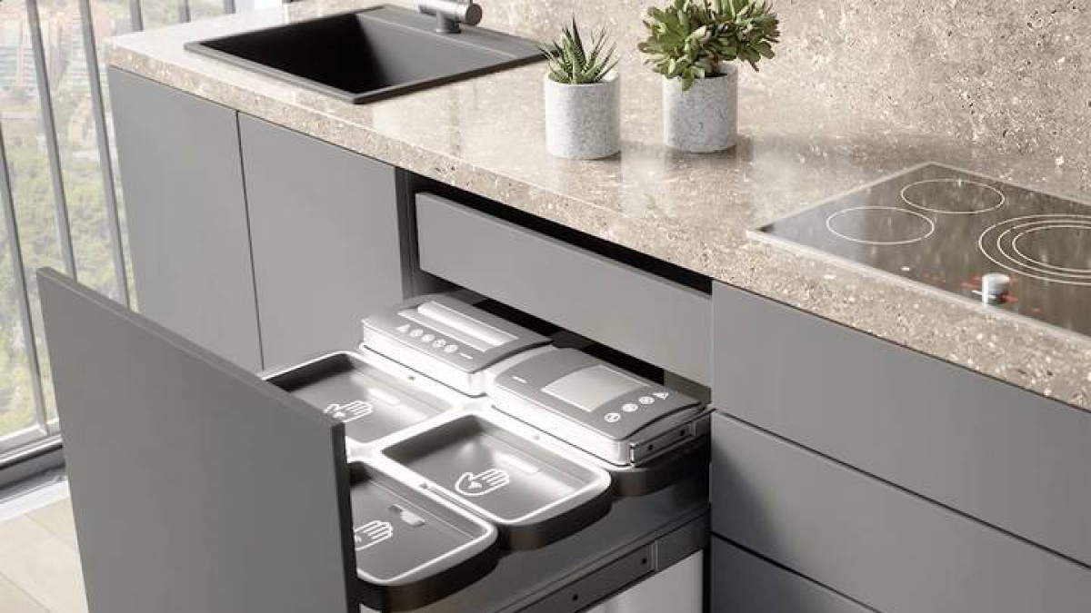 Sistema de reciclaje para el hogar Smart Ecobin.