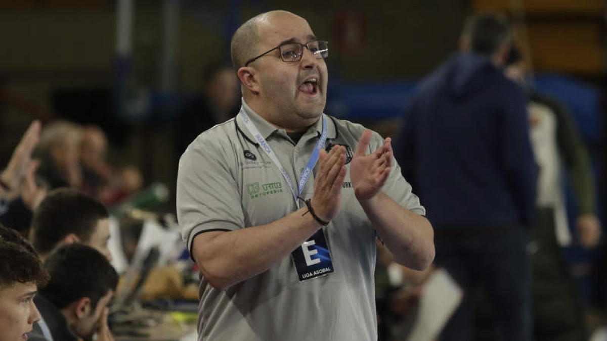 Dani Gordo, durante un partido en el Palacio de Deportes. F. OTERO