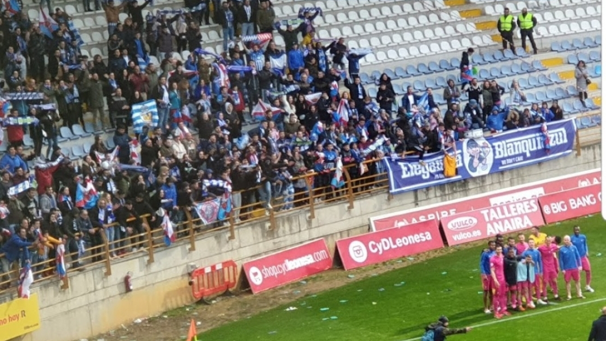 Aficionados de la Deportiva en el Reino de León
