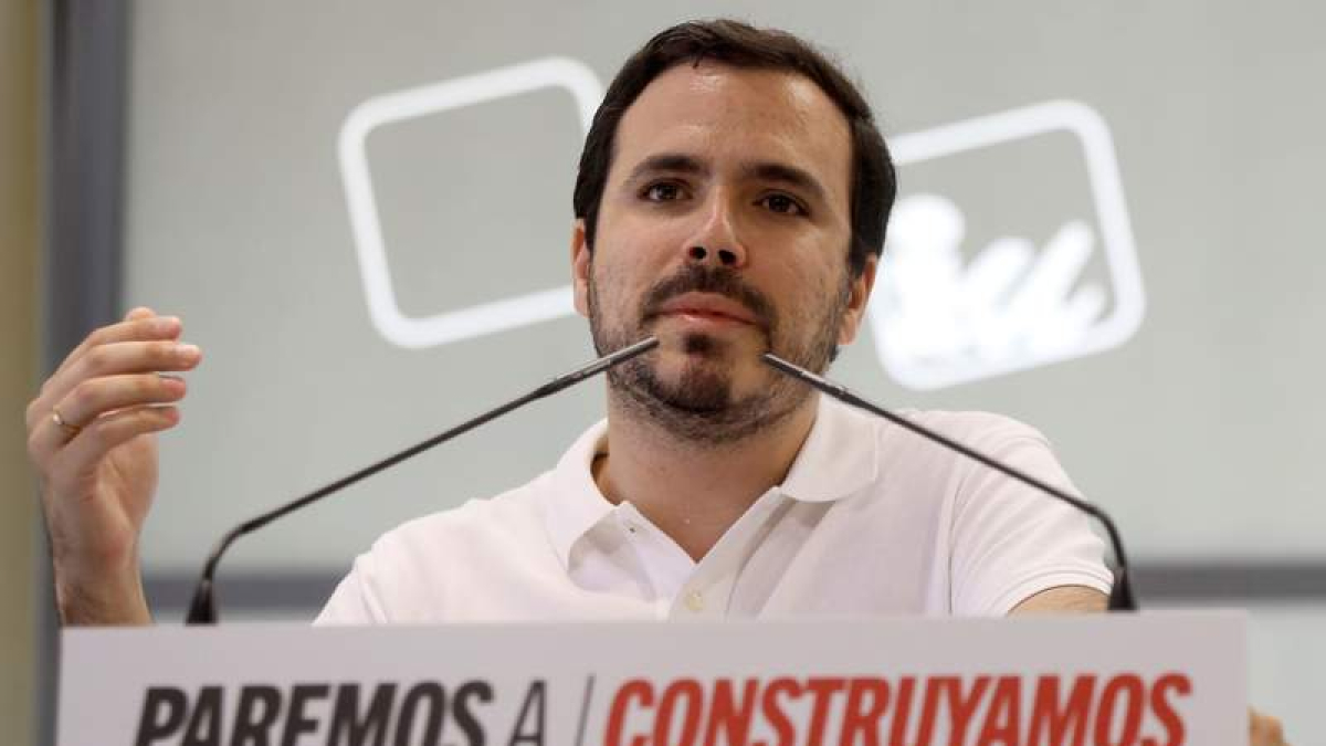 Alberto Garzón, en un mitin. EFE