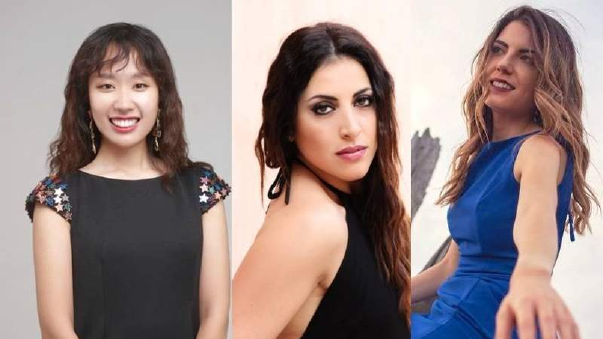 Woo Haekyung,  Antonella Carpenito y Ángeles Ayala. DL