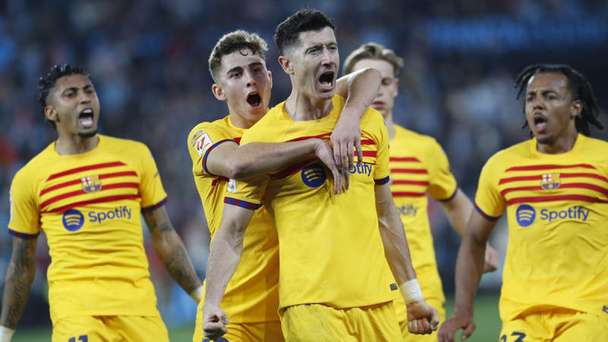 Lewandowski anotó por partida doble. El segundo gol de penalti que selló el triunfo. SALVADOR SAS