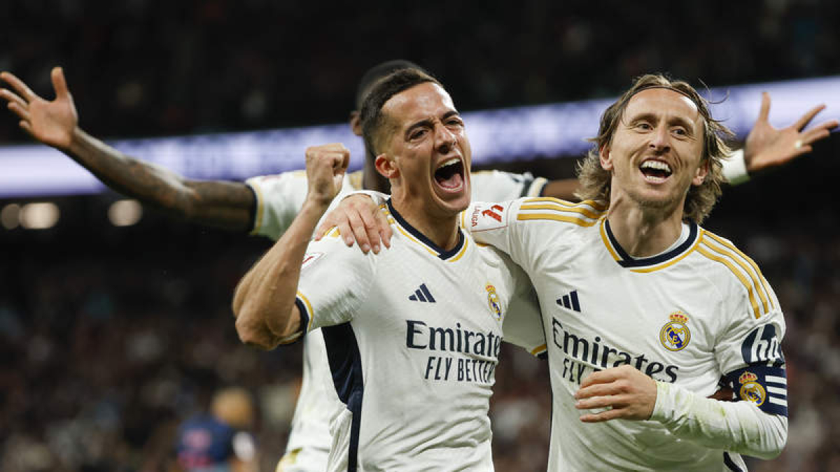 El madridista Luka Modric salió en el segundo tiempo e hizo el único gol del partido con un tremendo zapatazo. JAVIER LIZÓN
