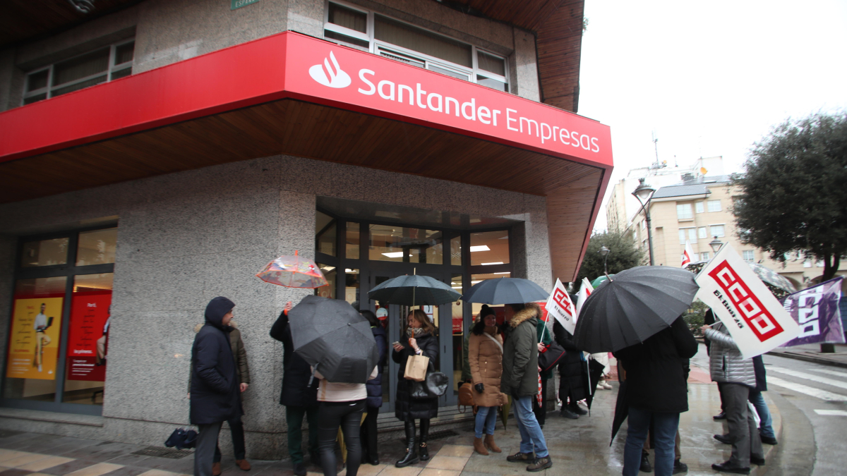 Los trabajadores del sector bancario se movilizan en El Bierzo