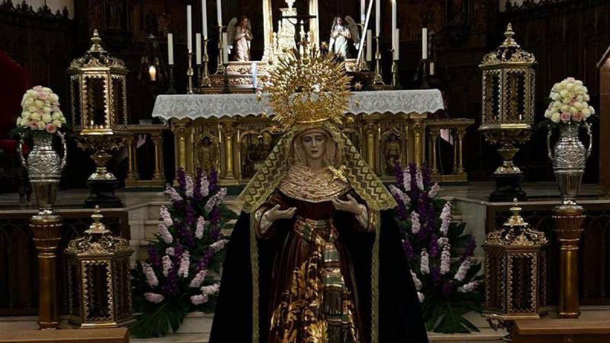 La nueva imagen de la cofradía de Jesús del Amor y María Santísima, María Inmaculada del Amor. DL