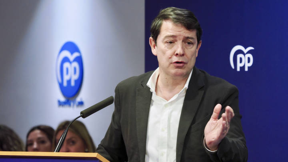 El presidente de la Junta y del Partido Popular de Castilla y León, Alfonso Fernández Mañueco.