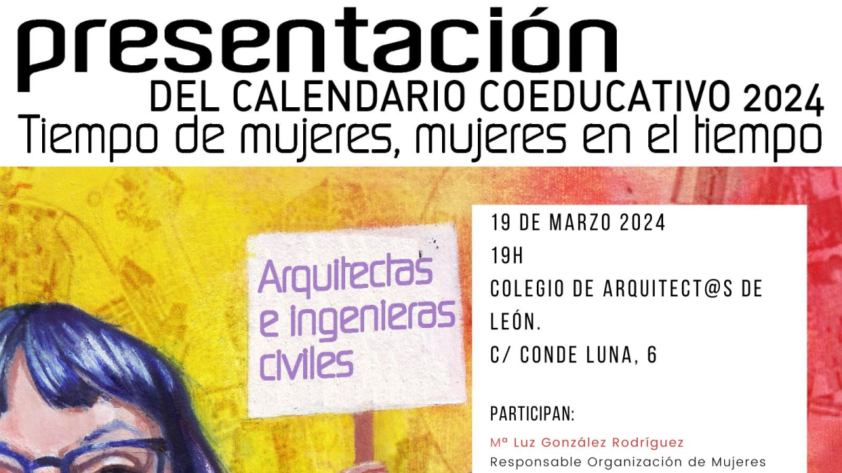 Cartel de presentación del calendario coeducativo.