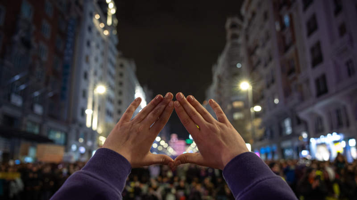 Foto de archivo de una manifestación contra el proxenetismo en Madrid.  Daniel González