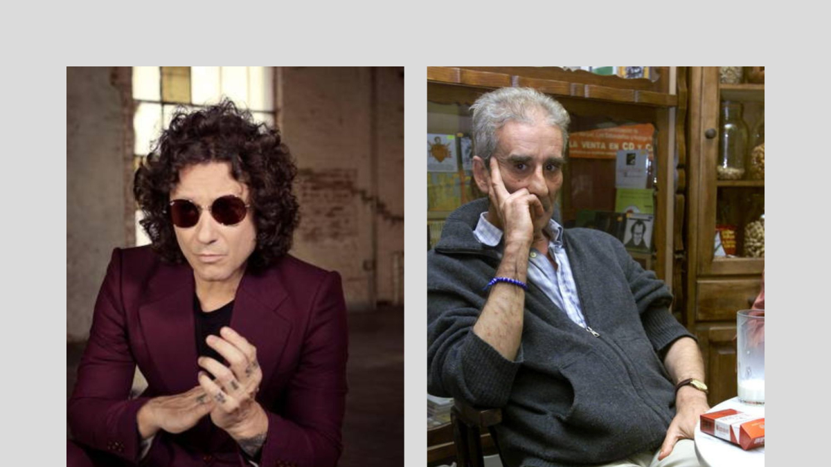 El poeta leonés Leopoldo María Panero y el cantante Enrique Bunbury, que le dedica un nuevo disco.