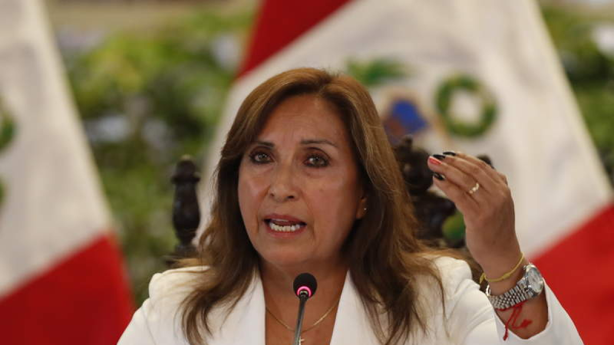 La presidenta de Perú, Dina Boluarte, en una imagen de archivo.  PAOLO AGUILAR