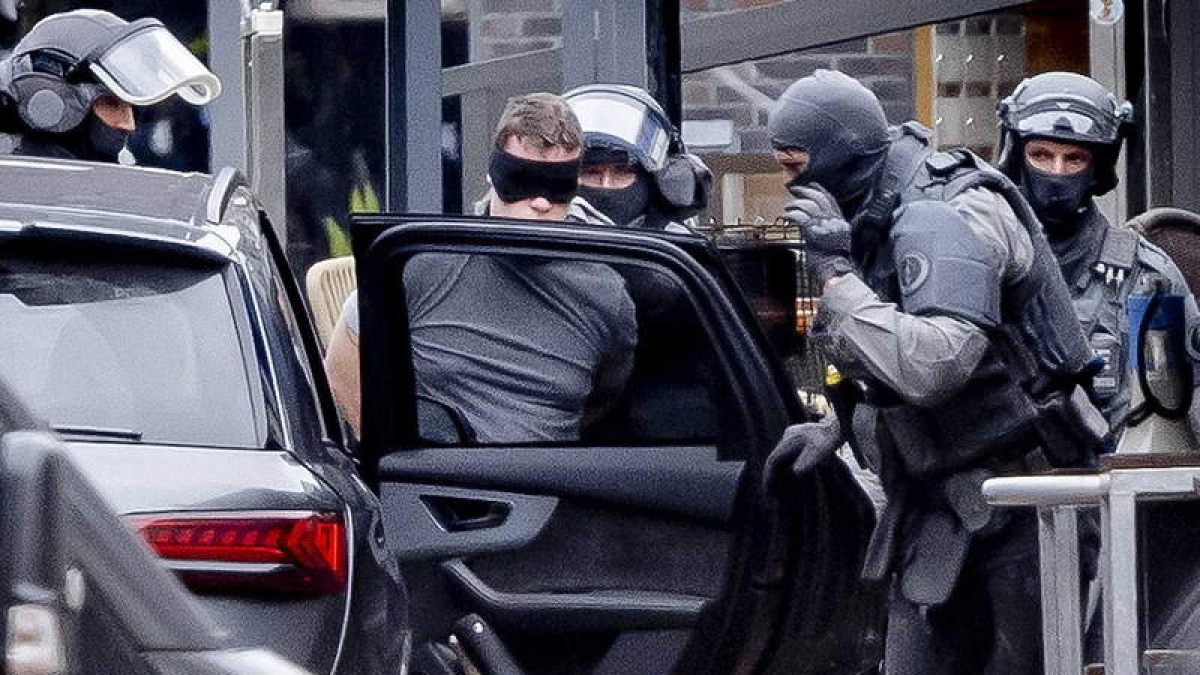 Imagen de la detención de un presunto yihadista.