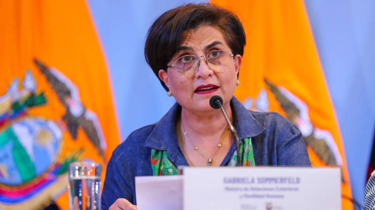 La canciller ecuatoriana, Gabriela Sommerfeld. JOSÉ JACOME