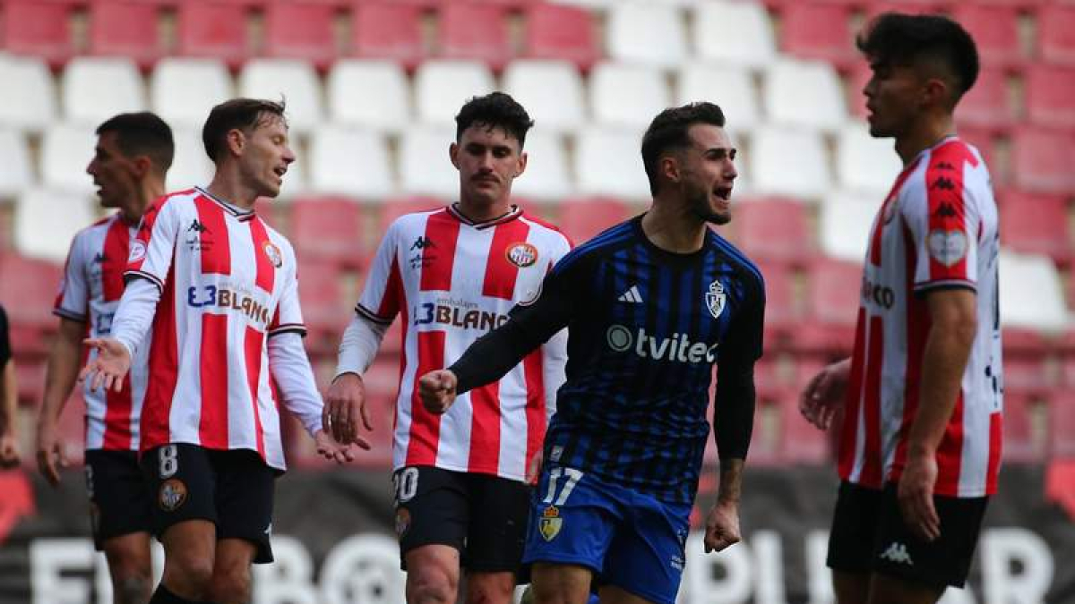 La Deportiva se impuso 0-3 en Las Gaunas en el encuentro de la primera vuelta. L. DE LA MATA