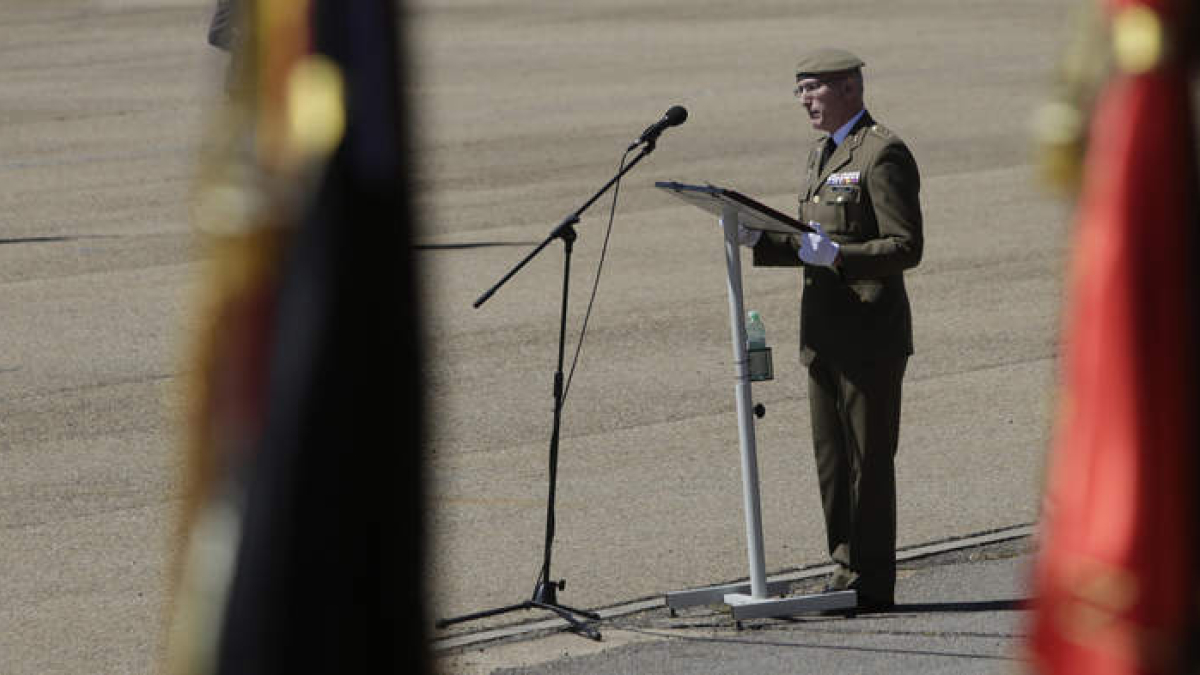 Mongío, durante su primer discurso. FERNANDO OTERO PERANDONES