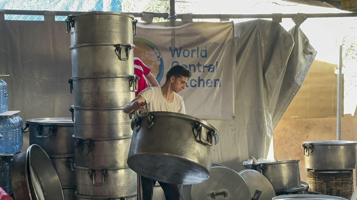 Imagen de archivo de los almacenes de WCK en Rafah, en el sur de la Franja. EFE