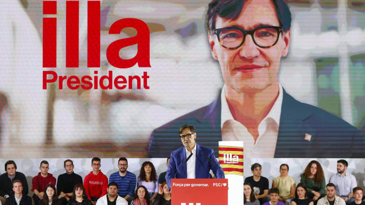 Salvador Illa sería el ganador de las elecciones catalanas.  QUIQUE GARCÍA