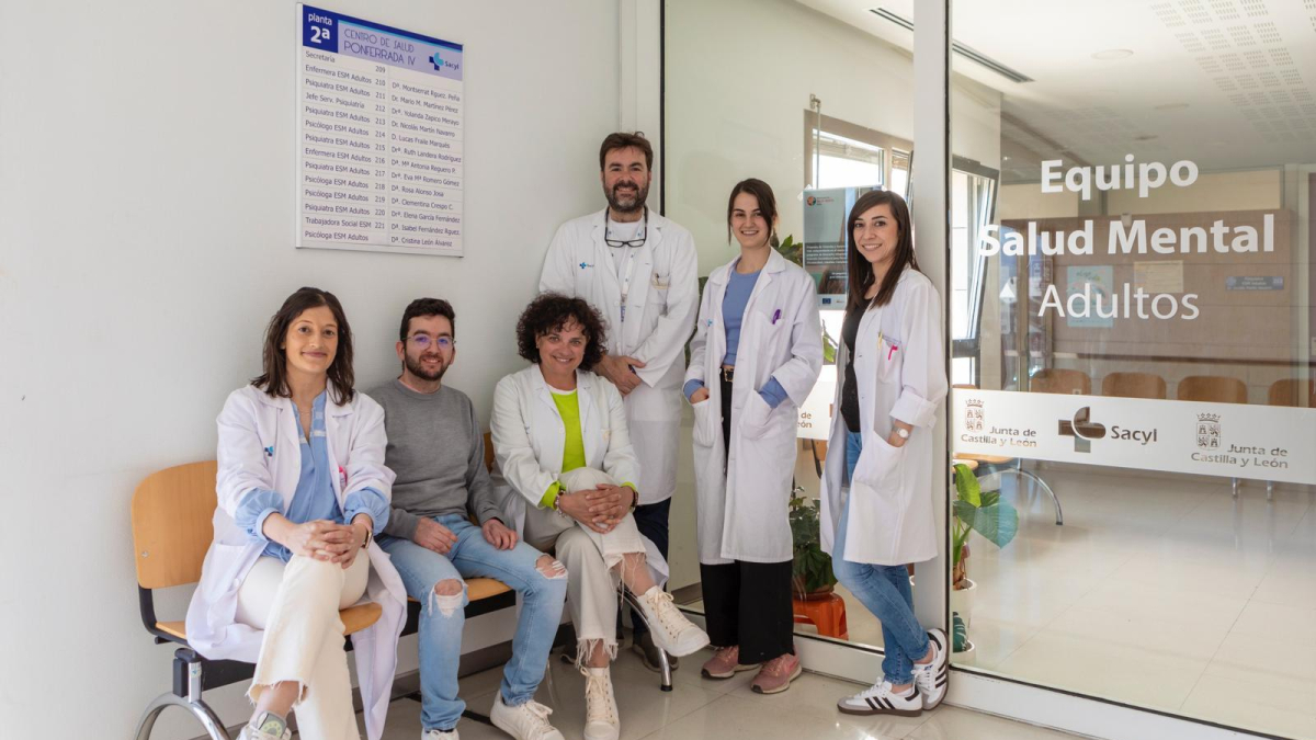Parte del equipo de Psiquiatría del Hospital El Bierzo.