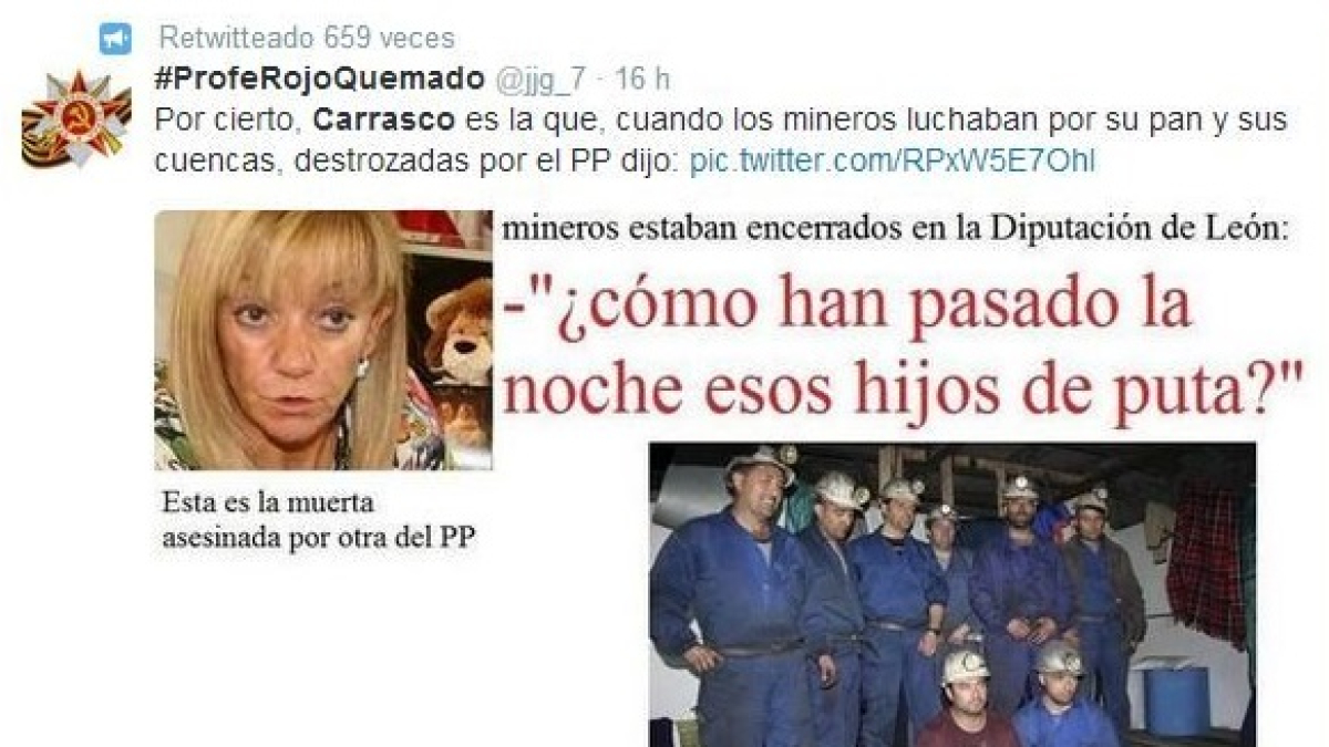 Algunos de los comentarios que se vertieron en internet tras el asesinato de Isabel Carrasco