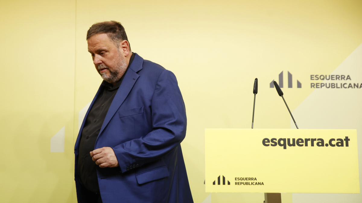 Oriol Junqueas, ayer, tras su rueda de prensa.