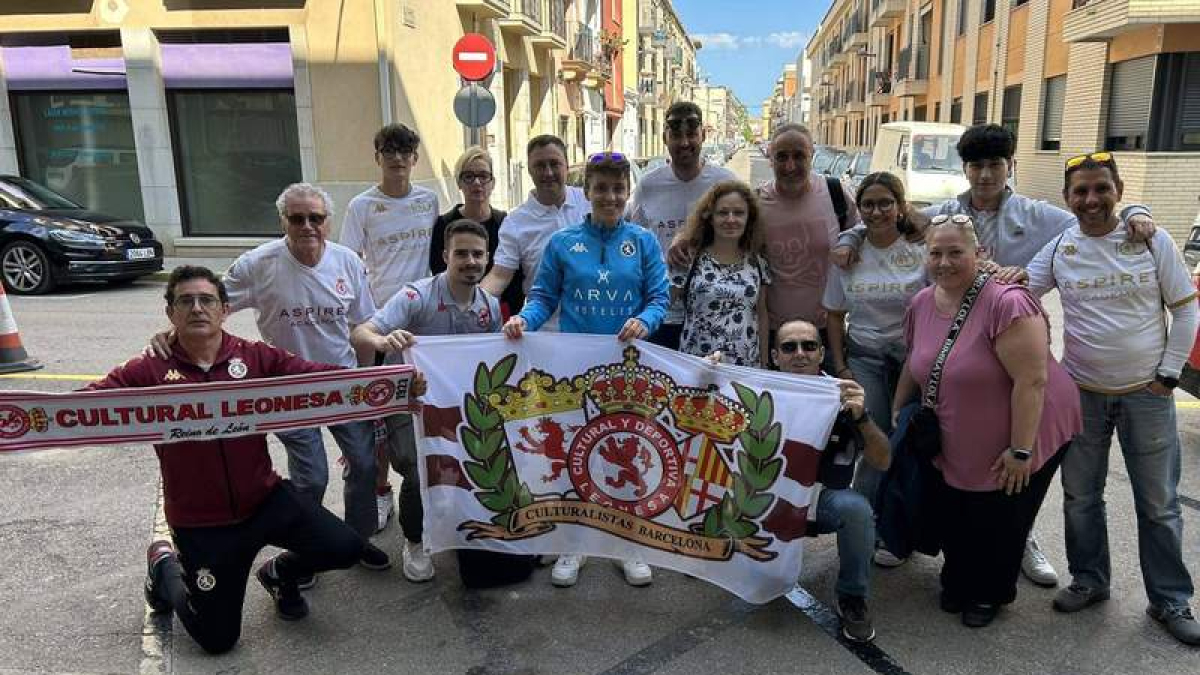 La Peña Culturalista de Barcelona apoyó al equipo leonés en todo momento. FERNANDO OTERO