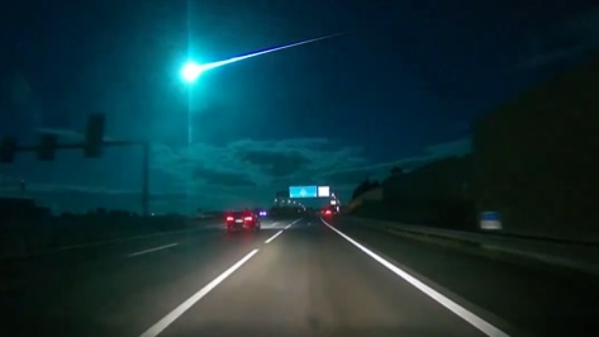 La bola de fuego vista desde el interior de un coche