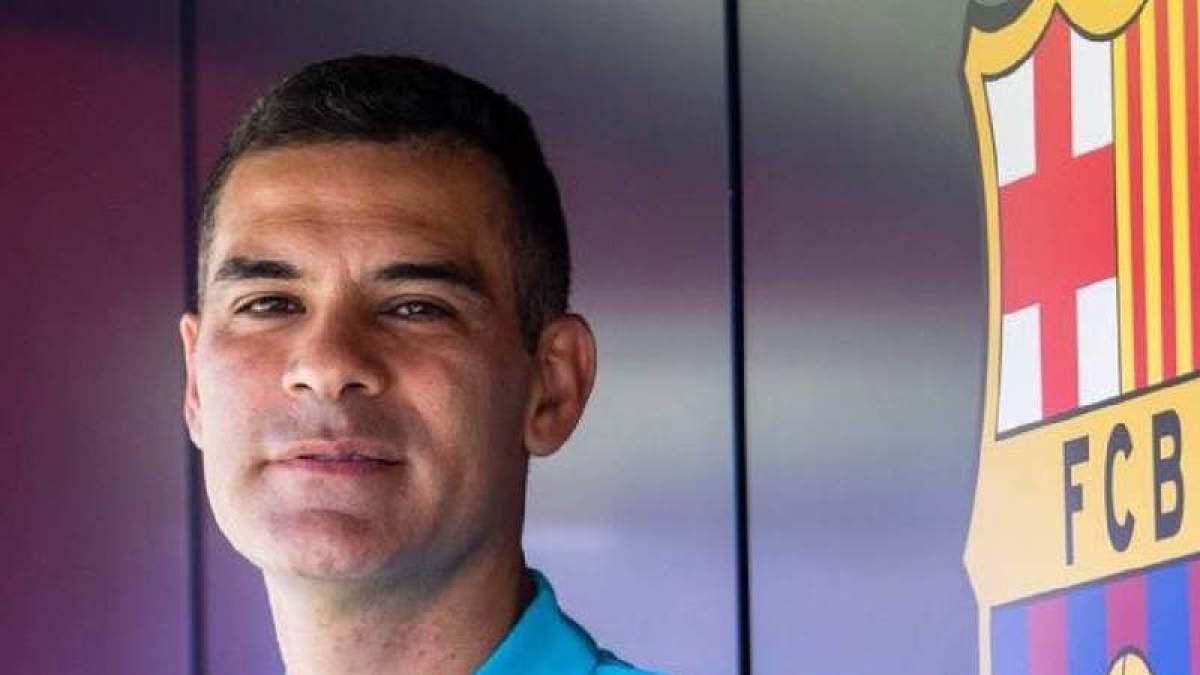 El entrenador del filial blaugrana, Rafa Márquez. FC BARCELONA