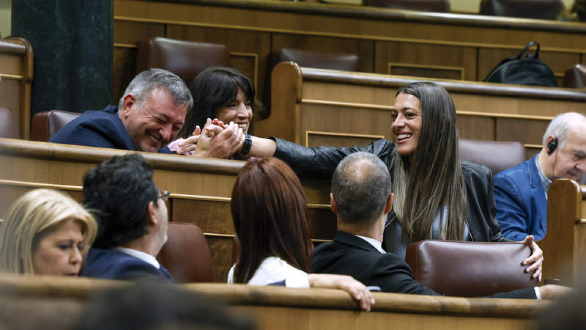 Míriam Noguera tras intervenir en el pleno del Congreso.  J. J. GUILLÉN