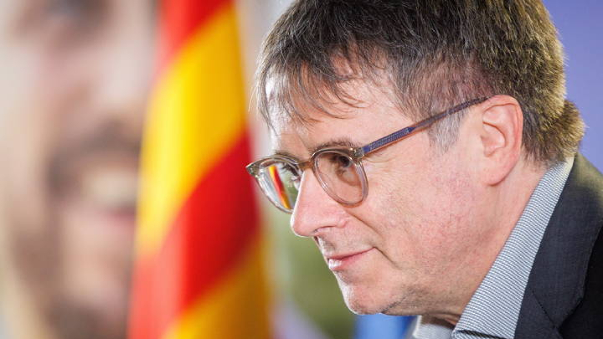 El expresidente de Cataluña, Carles Puigdemont, en un acto ayer.