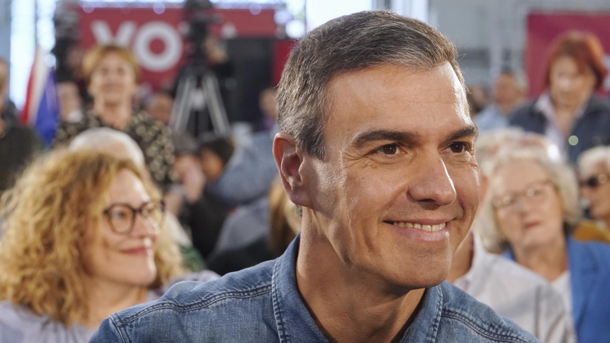 El presidente del Gobierno y líder del PSOE, Pedro Sánchez, en un mitin el pasado sábado. EFE/ Nacho Gallego