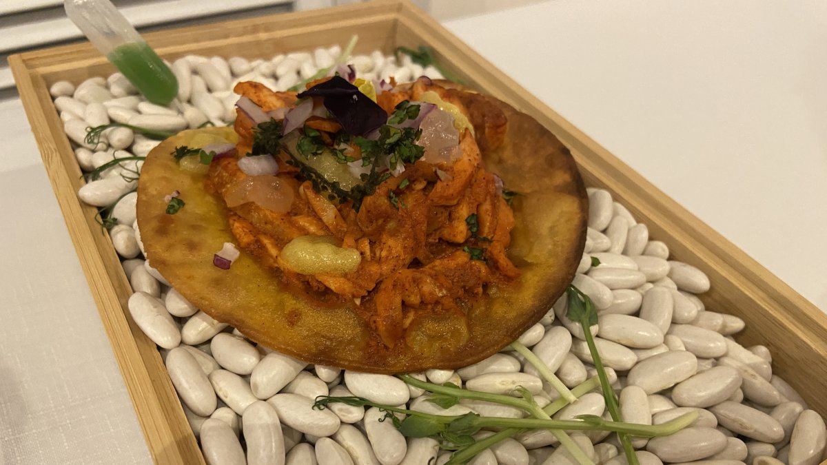 Plato presentado en el Certamen Gastronómico de la Trucha celebrado en León el pasado año.