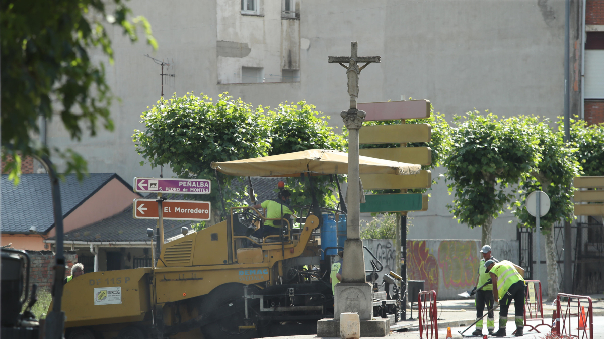 Las obras ya se podían ver este martes.