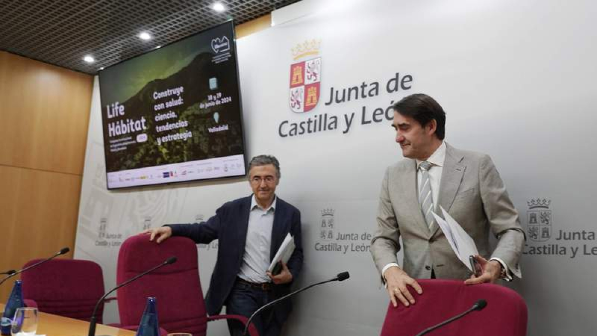 Suárez-Quiñones, ayer, en el congreso Life-Hábitat de Valladolid. RUBÉN CACHO