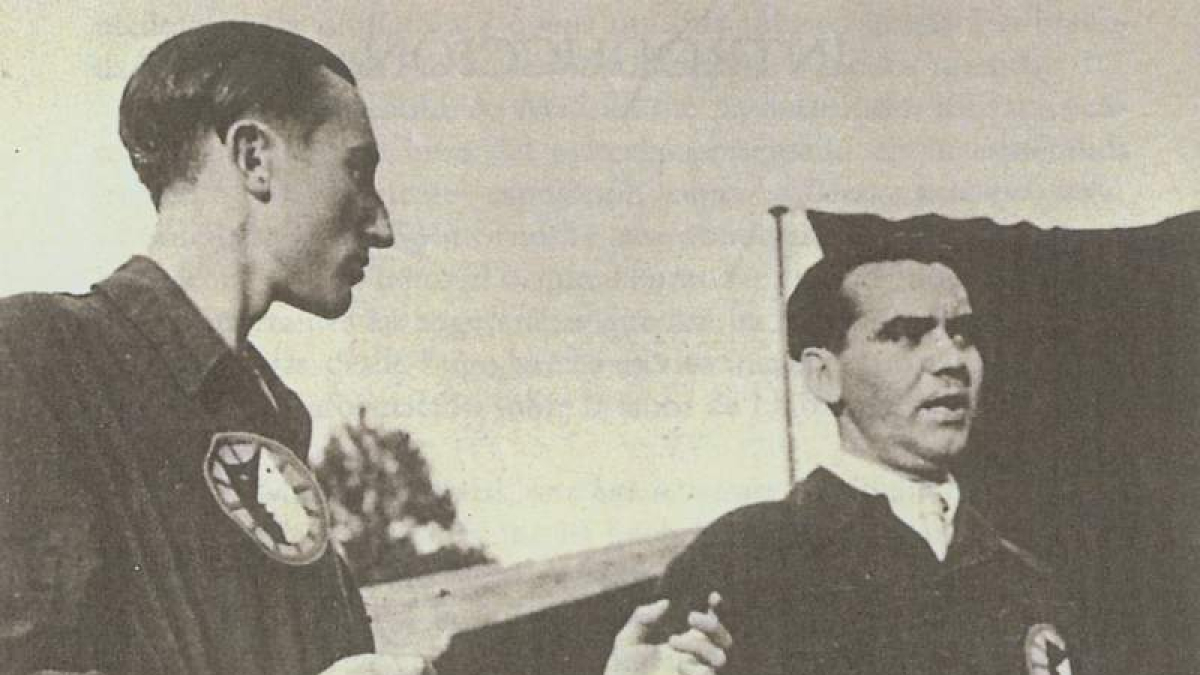 Sáenz de la Calzada, Lorca y su Barraca. En 1933 el poeta granadino y el leonés Sáenz de la Calzada recalaron en León con su grupo teatral. DL