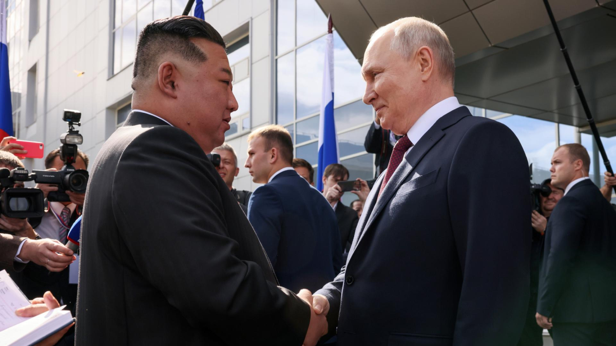 El presidente de Rusia, Vladímir Putin, y el líder norcoreano Kim Jong-un en una foto de archivo.
