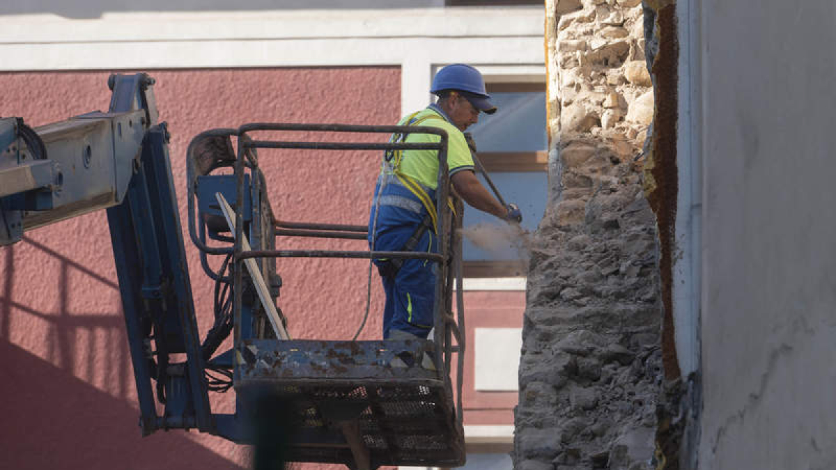 Un operario de obra, en una imagen de archivo.