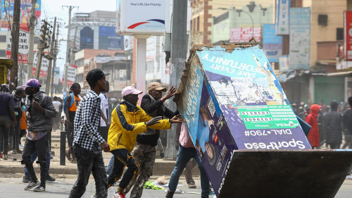 Manifestación antigubernamental en Nairobi el 2 de julio de 2024. EFE/EPA/DANIEL IRUNGU