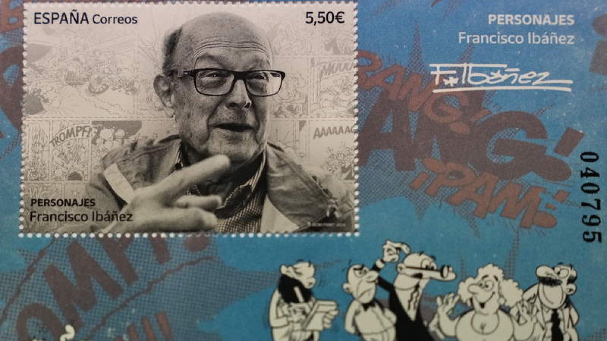 Sello dedicado por Correos al dibujante Francisco Ibáñez. ALEJANDRO GARCÍA