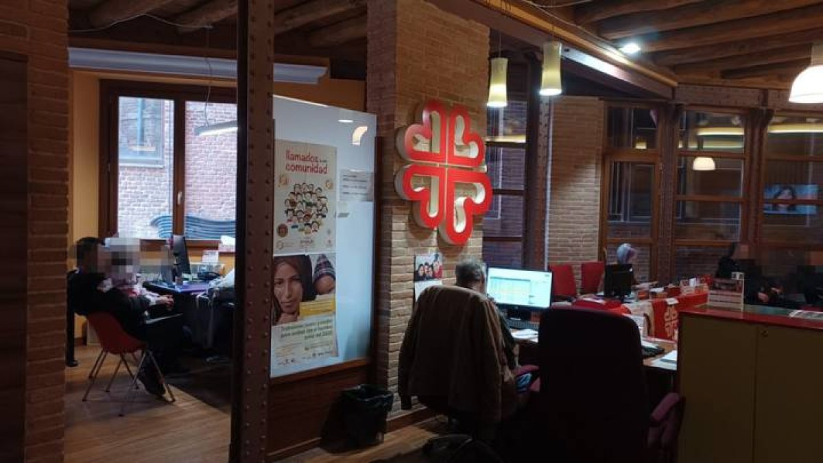 Dependencias de Cáritas en León.