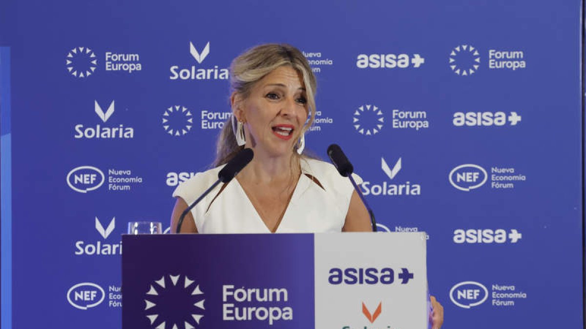 Imagen de la vicepresidenta segunda y ministra de Trabajo, Yolanda Díaz.  ZIPI