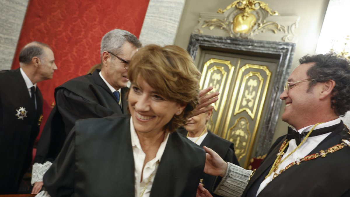 Dolores Delgado, en un acto celebrado en la sede del Tribunal Supremo de Madrid. EFE/ Javier Lizon /POOL