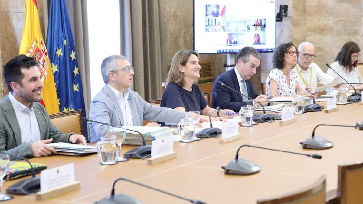 Un momento de la mesa sectorial celebrada ayer en la que participaron las comunidades por videocofenetcia..  DL